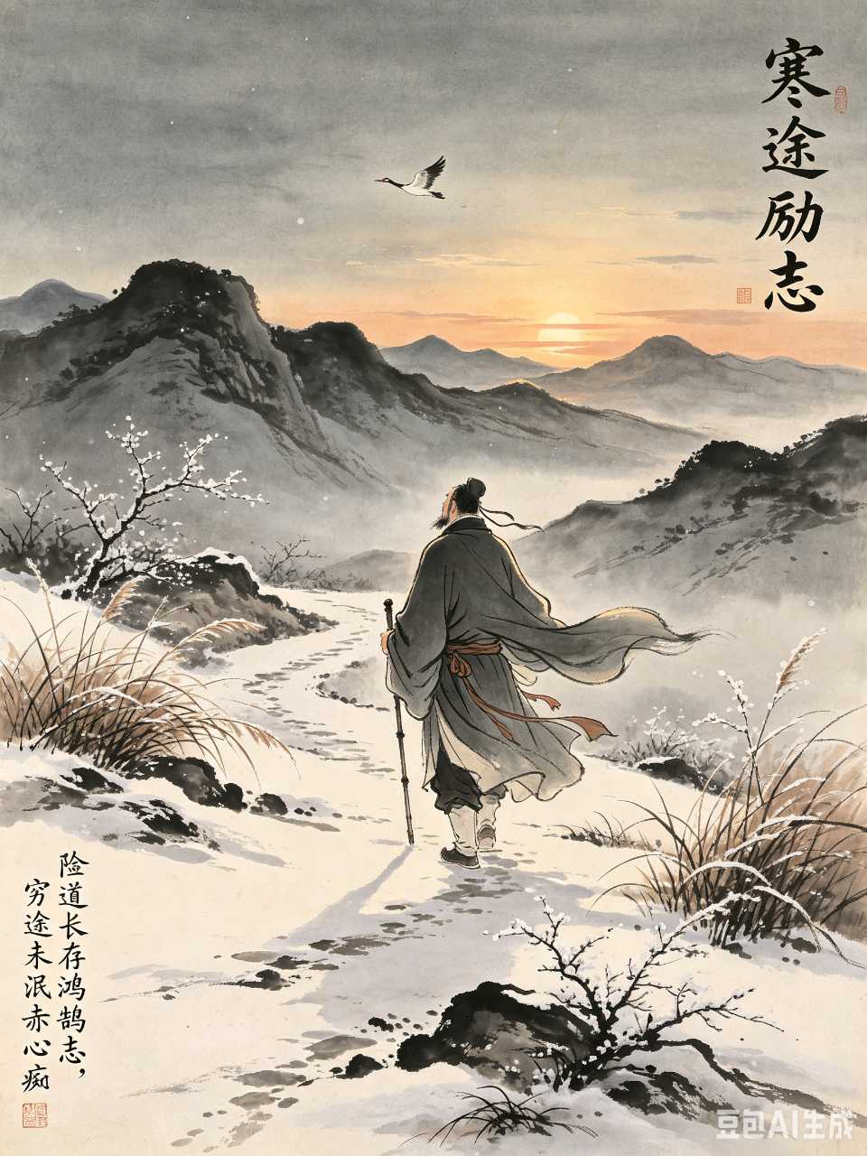 【七律】《寒途励志》文/黄孝平(图4)