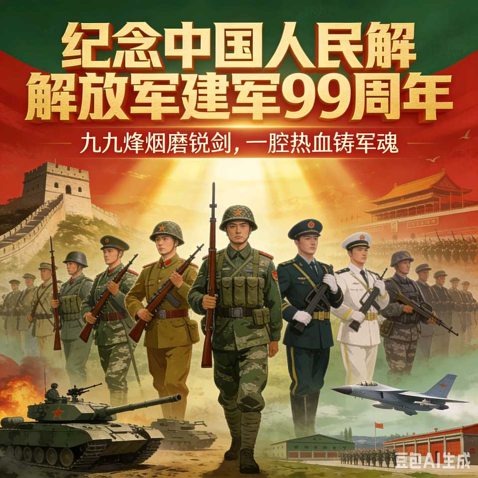 《庆祝建军九十九周年绝律四首》作者：于仕勤 [中国现代诗歌文化传媒]（图6）