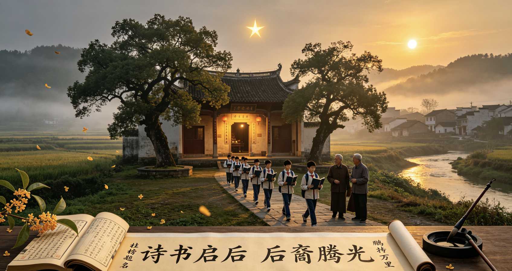 【荣耀中国】文学社*五律·金兰黄祠捐资奖学赞文/黄汪洋(湖南)(图3)
