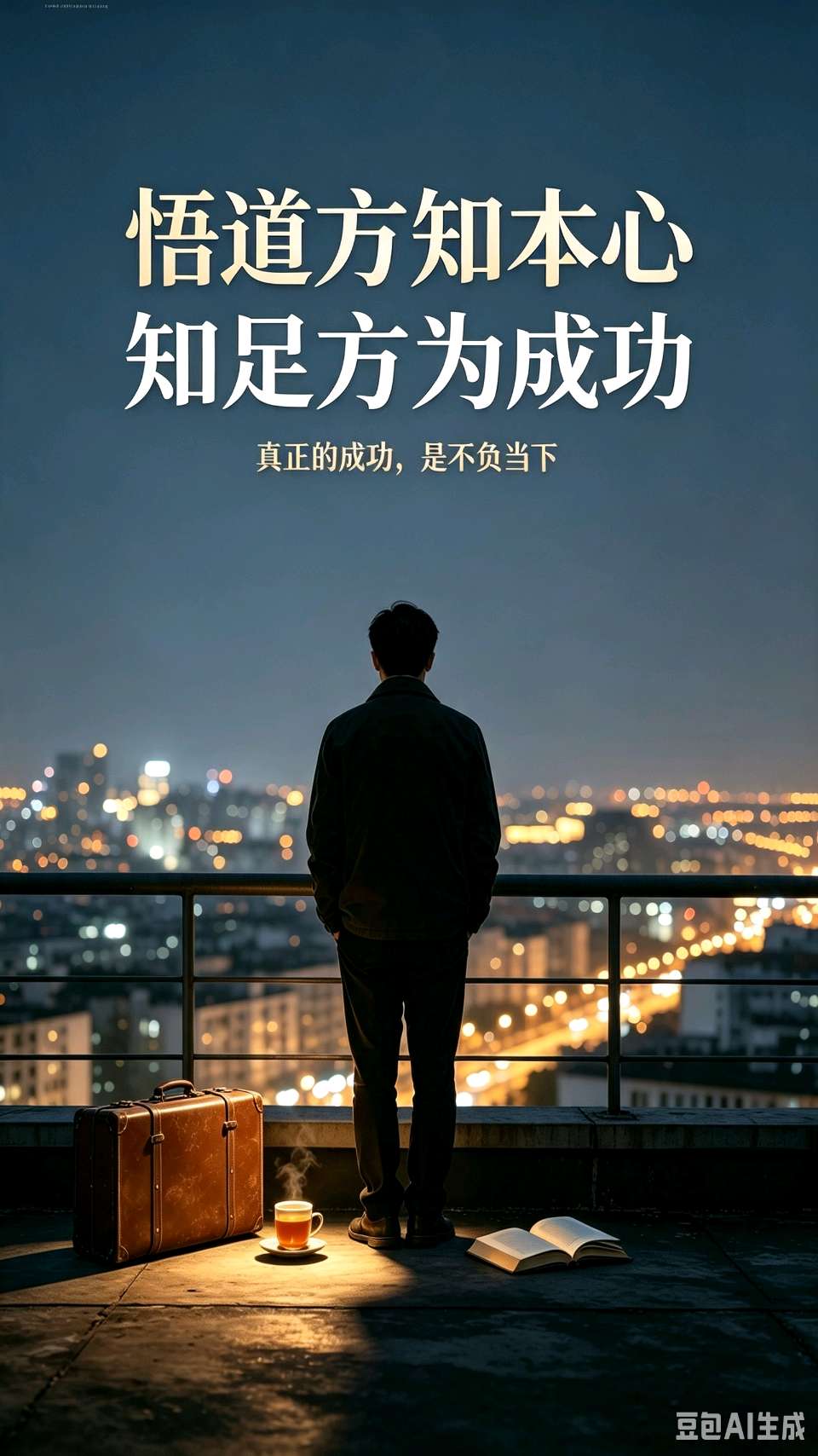 《悟道方知本心，知足方为成功》