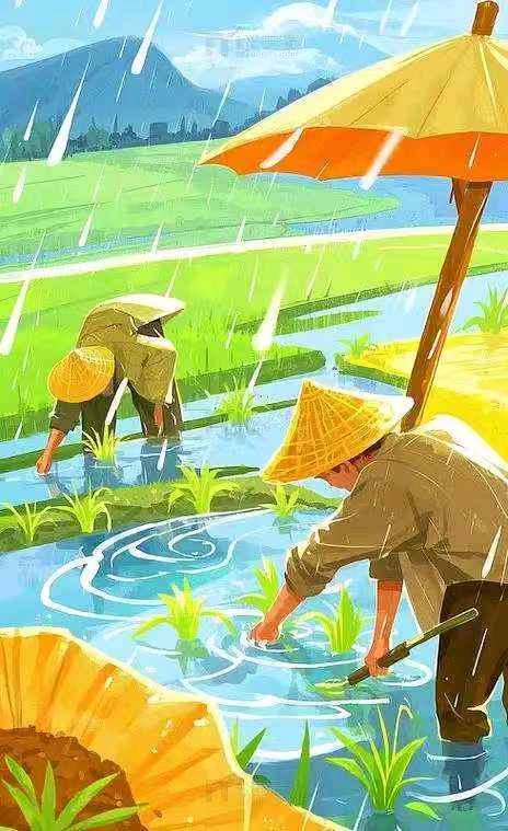 鹊桥仙.雨中插秧文/知无涯（图3）