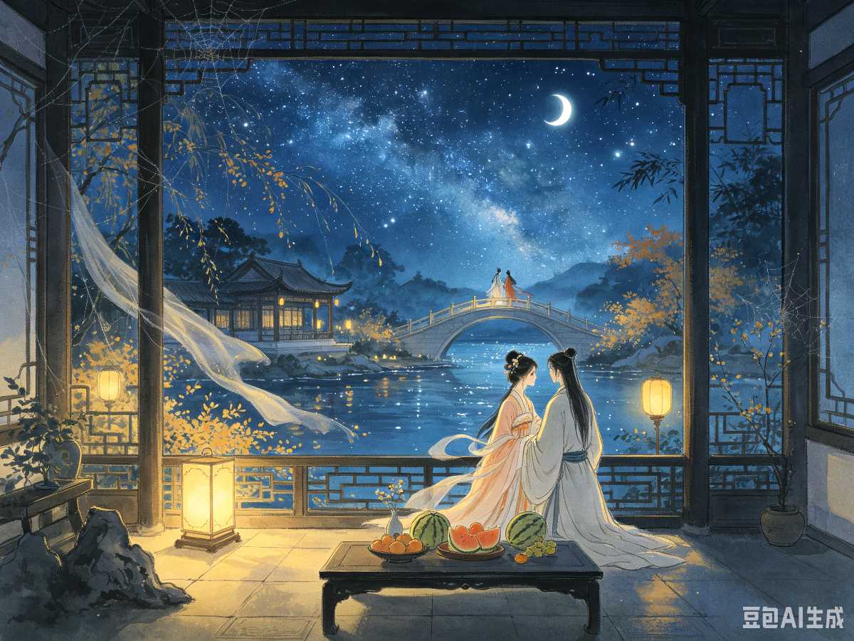 翠柳【黄钟宫·人月圆】写在七夕(图2)