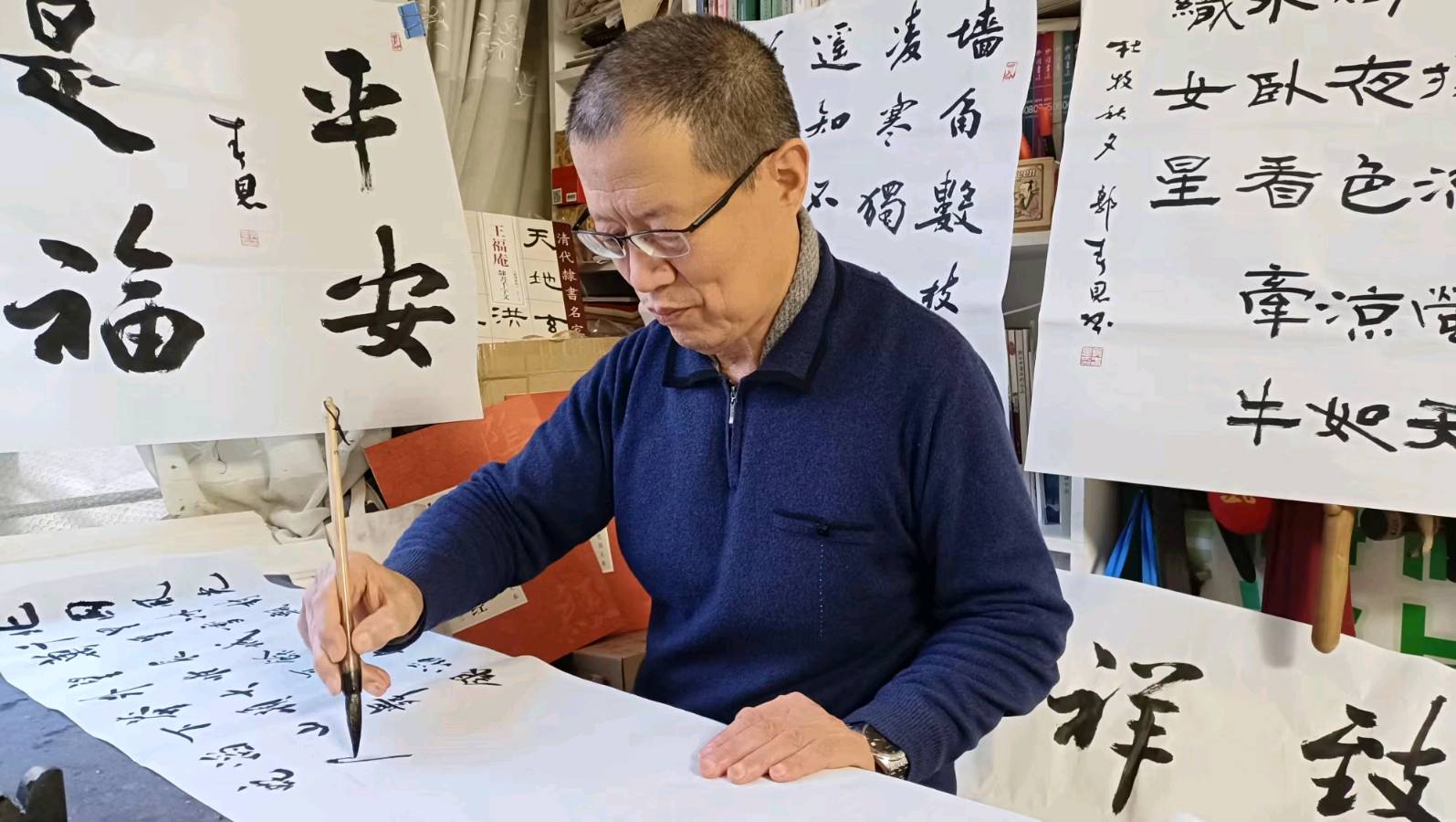 郭春恩书法《沁园春•长沙》作品欣赏
