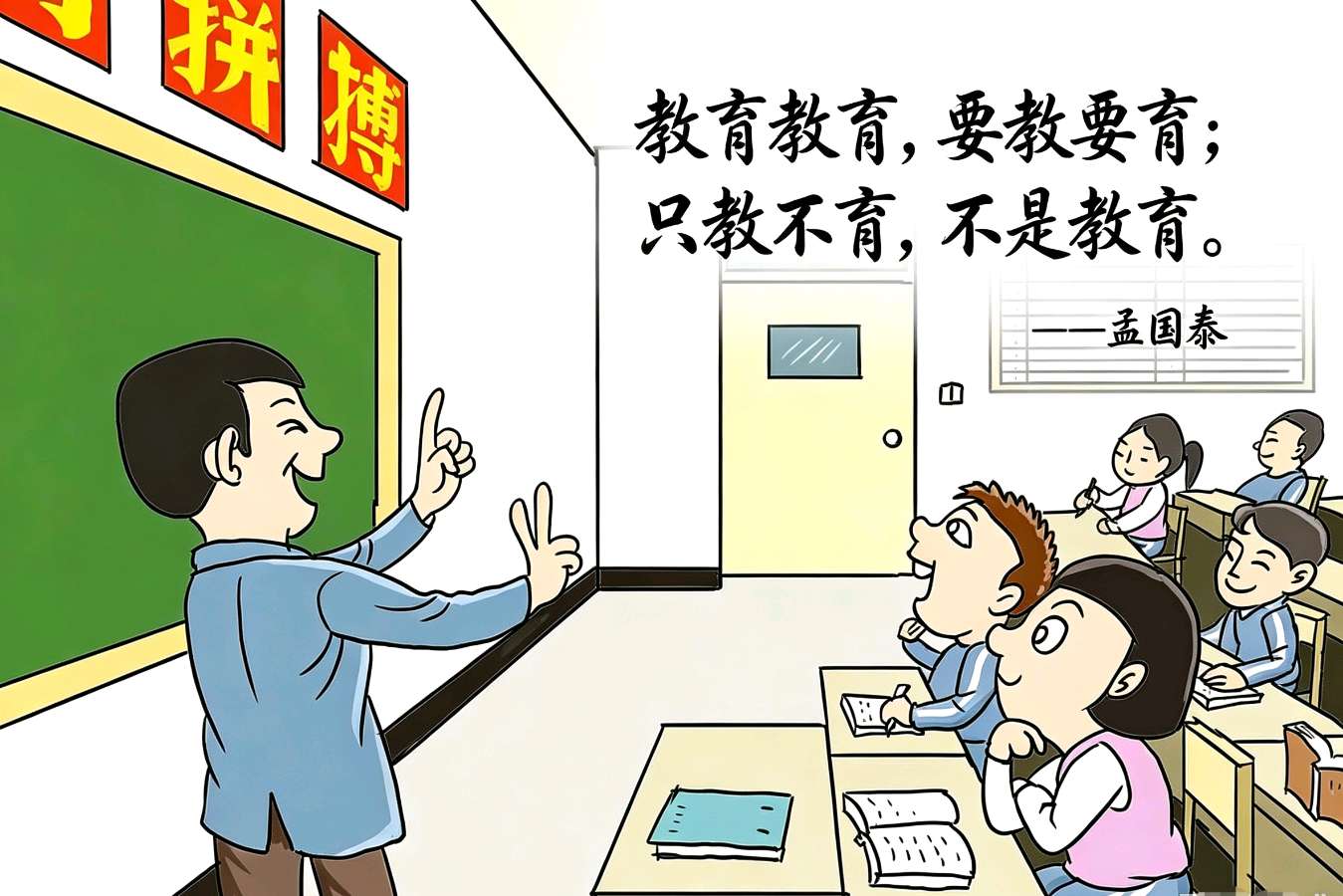 做了两千三百年的教育 我们差不多就做了一个字