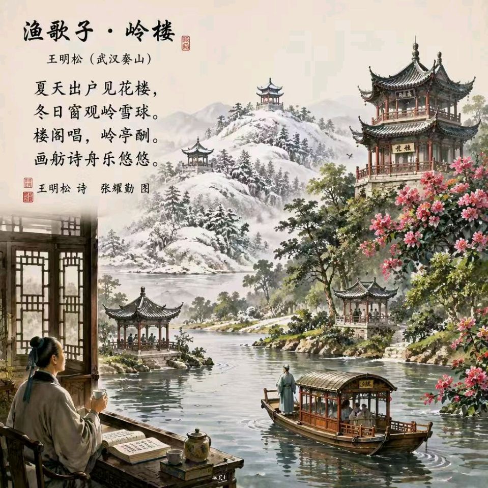 王明松与张耀勤书画合集【中国楹联野草诗社第五研修院】（第2421期）（图4）