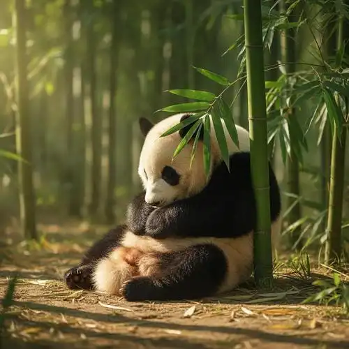 《竹下熊猫》作者：高金秀（甘肃）编辑制作：段广亭【都市头条采菊东篱文学社】