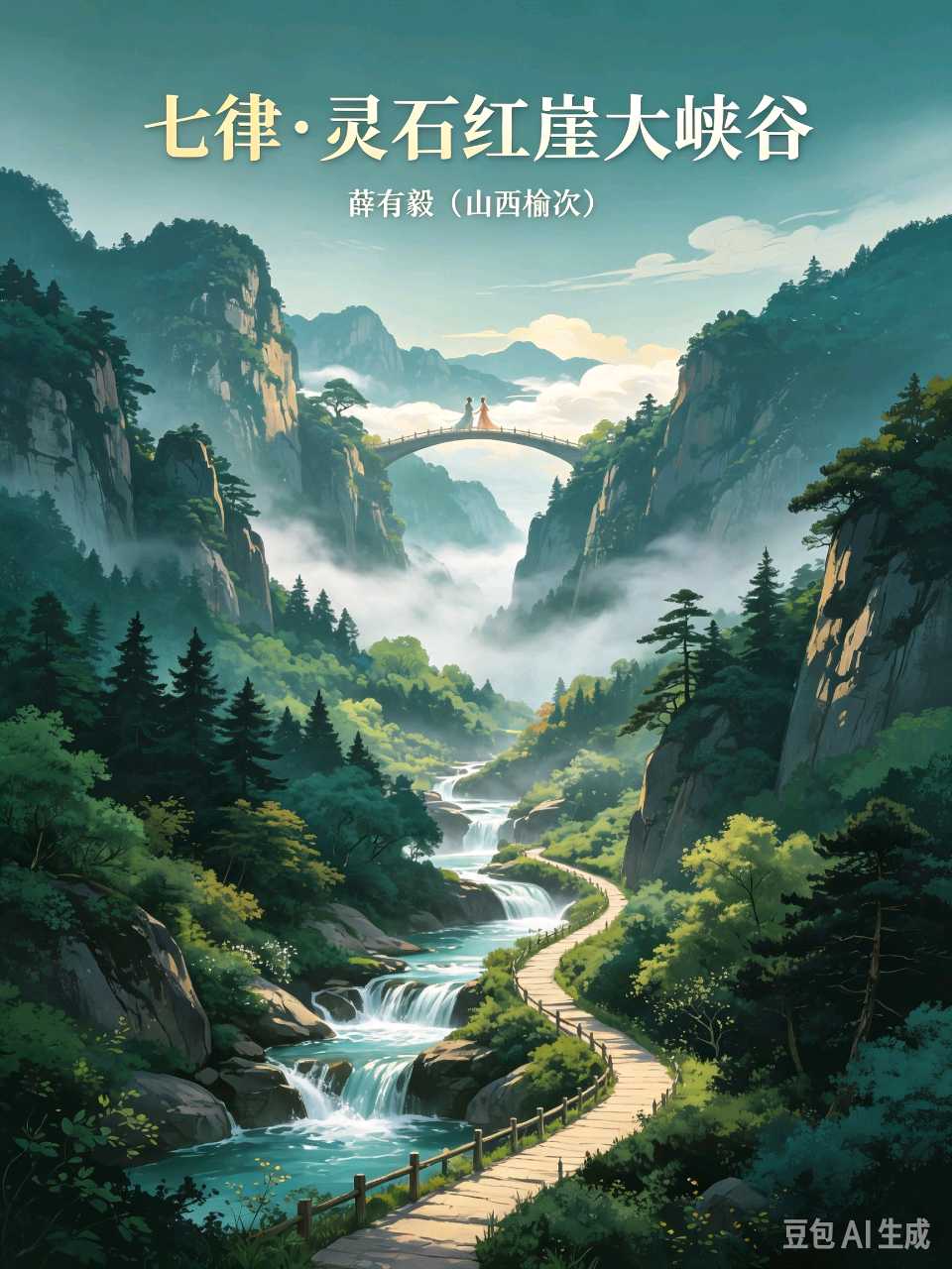 请欣赏《七律·灵石红崖大峡谷》作者/薛有毅 主播·编辑/一个人【中国长江文学社】有声文学平台【第期】（图3）