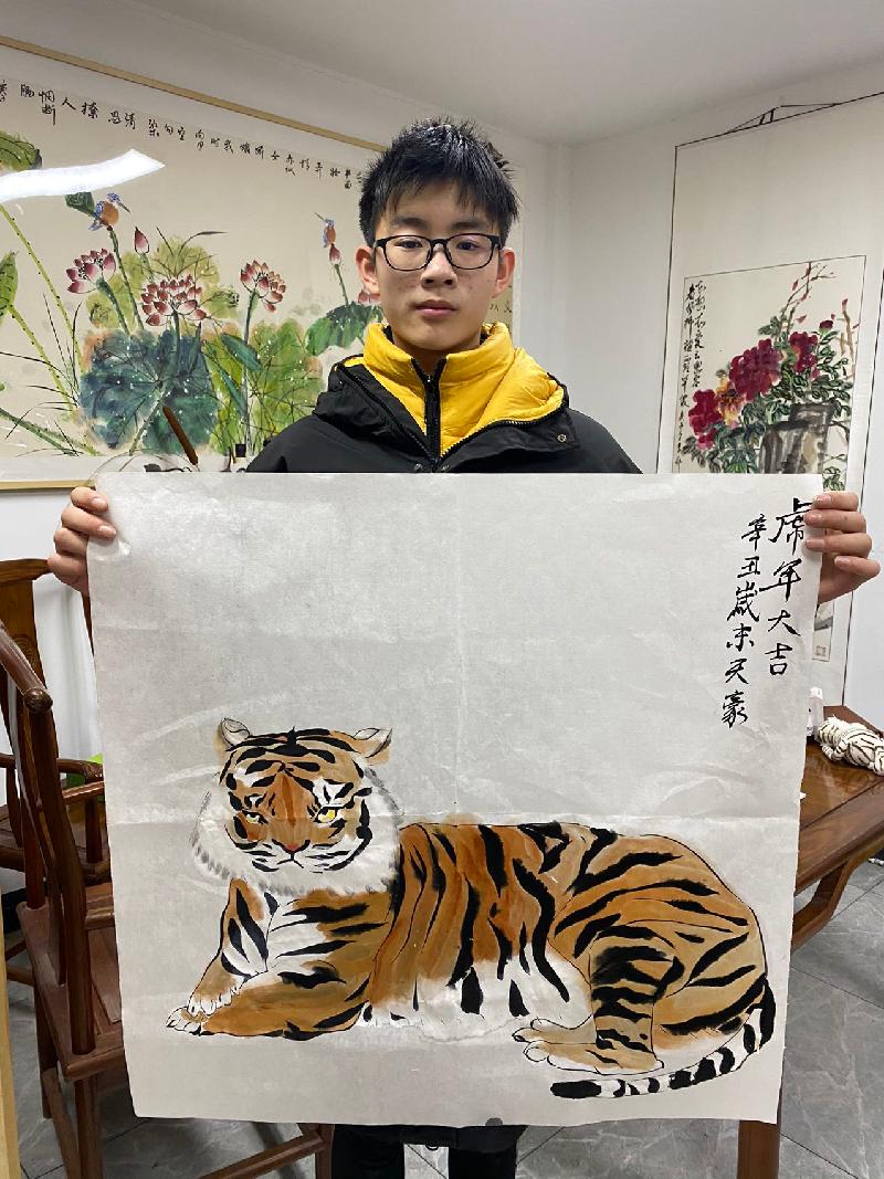 “乘风少年”暨首届李村师生线上书画作品展(图4)