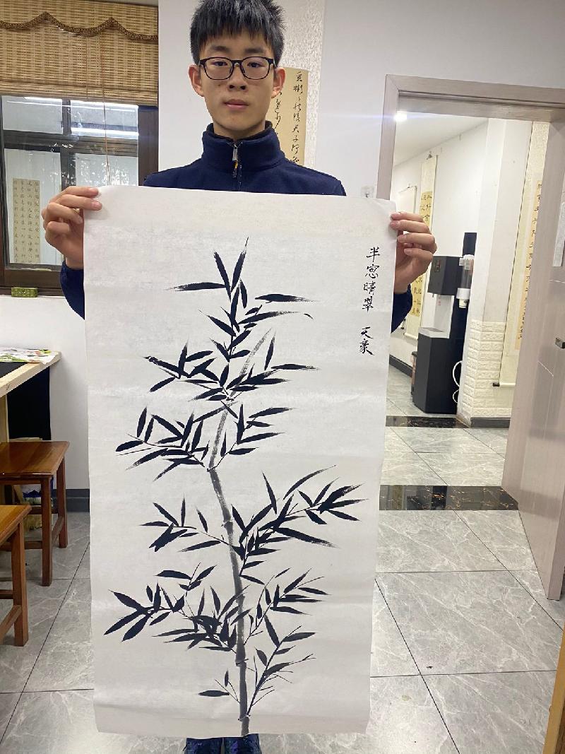 “乘风少年”暨首届李村师生线上书画作品展(图5)