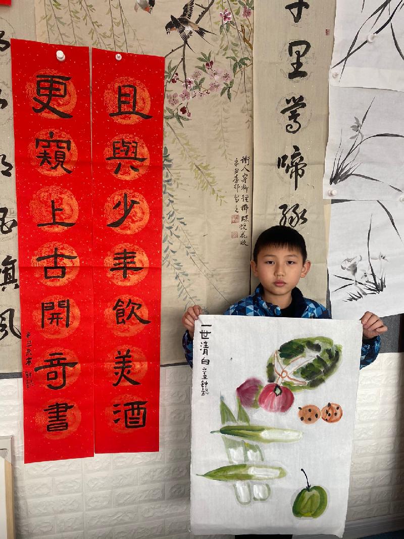 “乘风少年”暨首届李村师生线上书画作品展(图15)