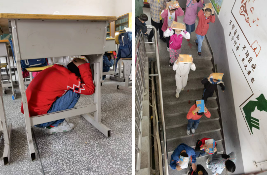 湖北武穴街道李顶武小学:居安思危意识高 抗震减灾常演练!(图3)