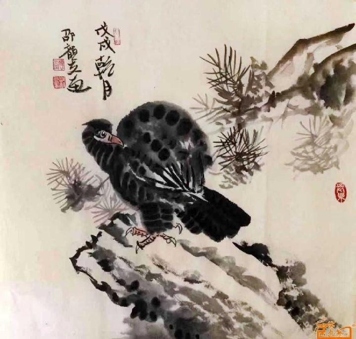 都市头条书画专栏:书画家邵韵光花鸟画欣赏展示(图8)