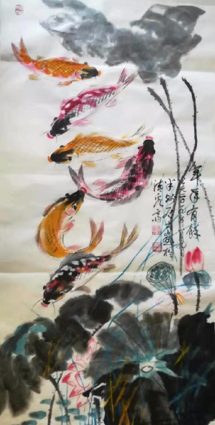 都市头条书画专栏:画家王界明作品欣赏 附庆祝新中国七十周年华诞诗一首 作者:王界明（图4）