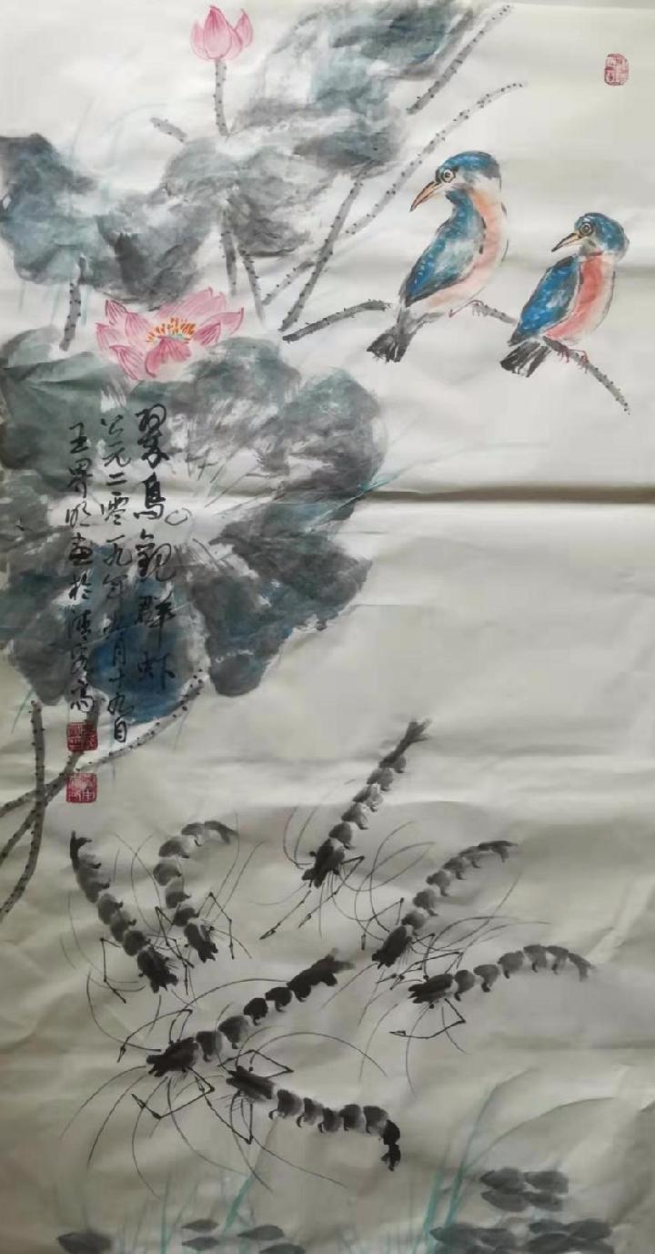 都市头条书画专栏:画家王界明作品欣赏 附庆祝新中国七十周年华诞诗一首 作者:王界明（图6）