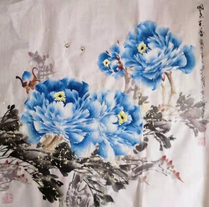 七言‖二首 牡丹花开 文/新华人 画/史治科（图4）