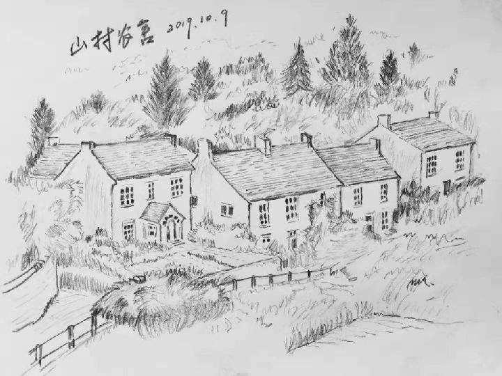【诗生活】诗配画: 山村农舍、海边城堡‖作者: 陈永振 画者: 高峰