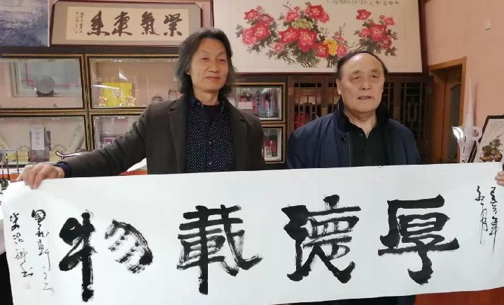 为庆祝“建国七十周年”史治科巨幅丈八牡丹《春风万里图》在北京博物馆展出，恭喜荣获一等奖！共赋诗庆贺！（图10）
