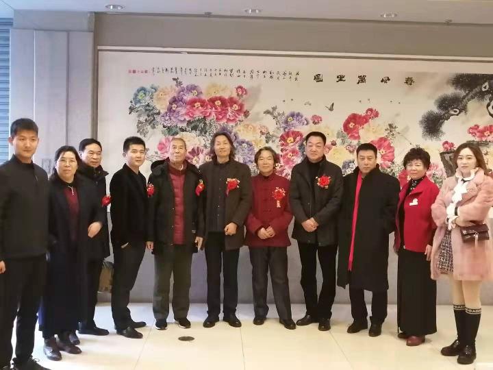 为庆祝“建国七十周年”史治科巨幅丈八牡丹《春风万里图》在北京博物馆展出，恭喜荣获一等奖！共赋诗庆贺！（图24）