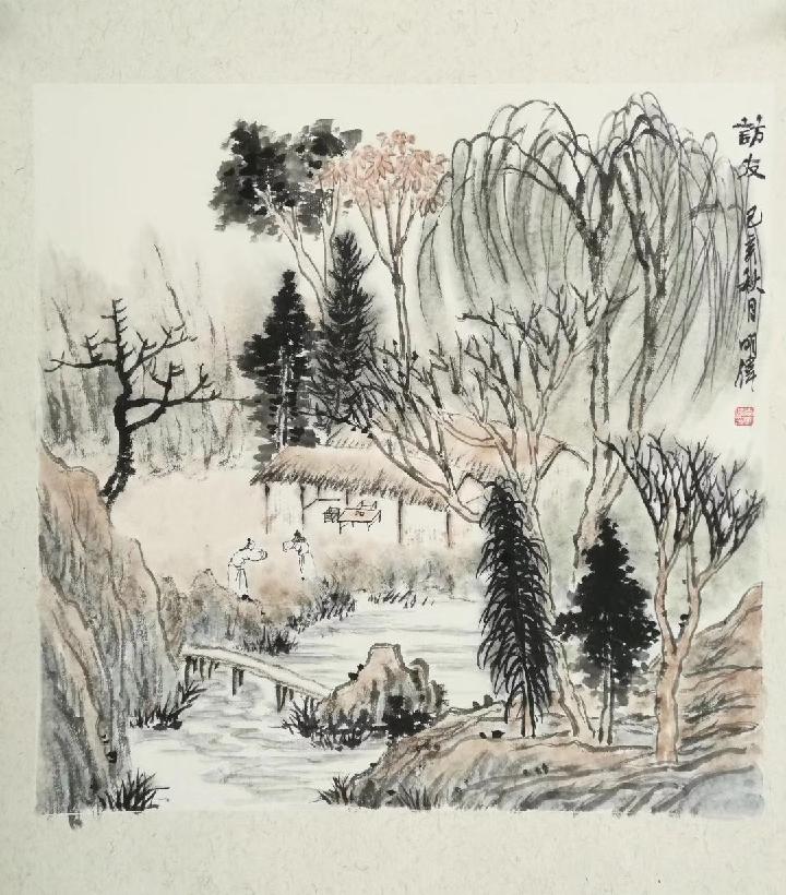 画家李明伟（止远）书画欣赏-京津沪头条 附诗一首《恋山堂》文/王石白雨（图16）