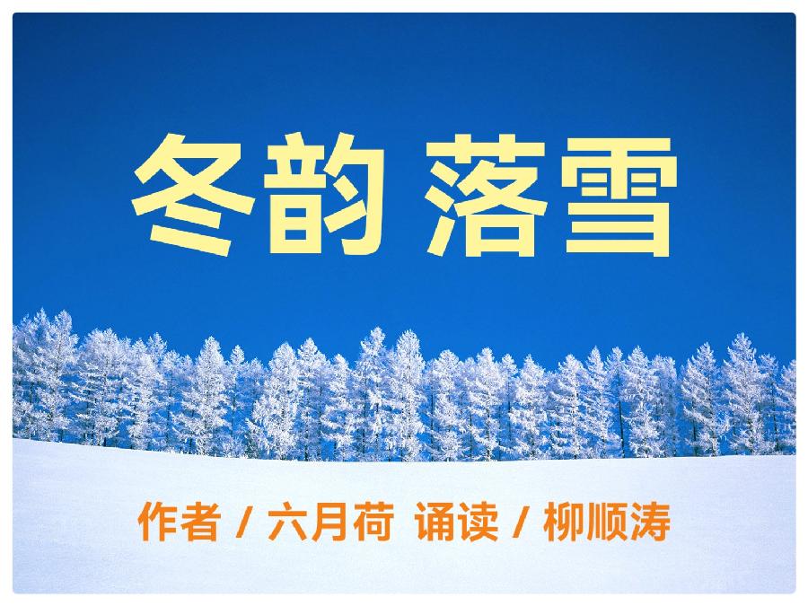 《冬韵 落雪》作者:六月荷 朗诵/配乐:柳顺涛(图2)