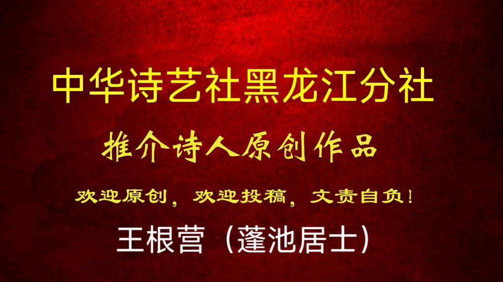 王根营(蓬池居士)原创首发七律二首