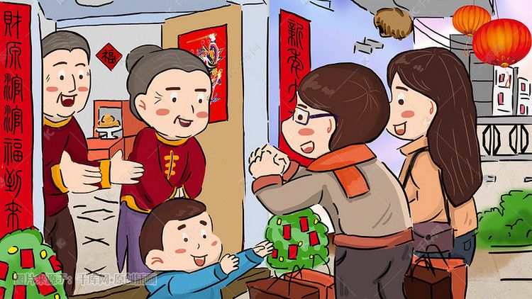 《我家拜年先敬老》作者：杨敏（图2）