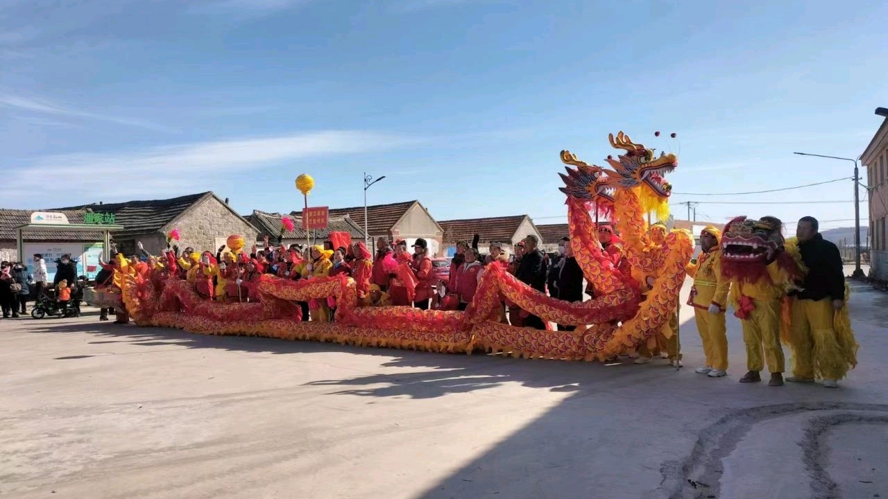 庆佳节丰富民俗 舞龙狮送戏下乡(图2)