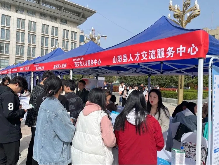 山阳县人社局:千企万岗进校园 ——助力商洛学子家门口就业(图2)
