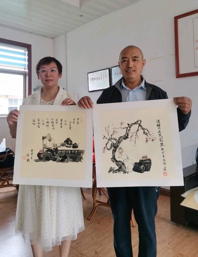 聊城市新联会同心书画院 在聊城鲁昌酒厂开展书画笔会活动(图12)