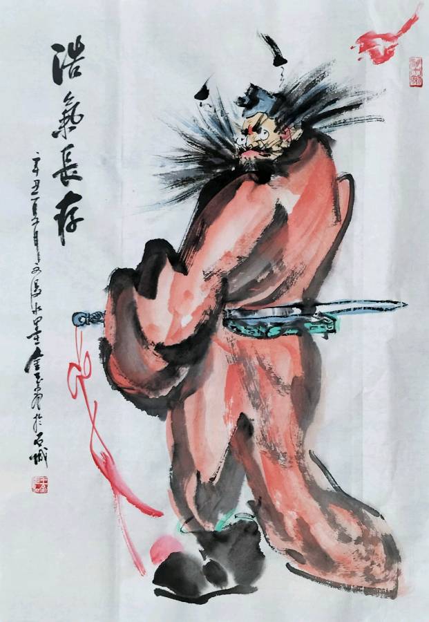 都市头条中国书画专栏‖新金陵四王书画院 王金玉文漫水墨画《钟馗图》个人专辑003期 京津沪头条（图69）
