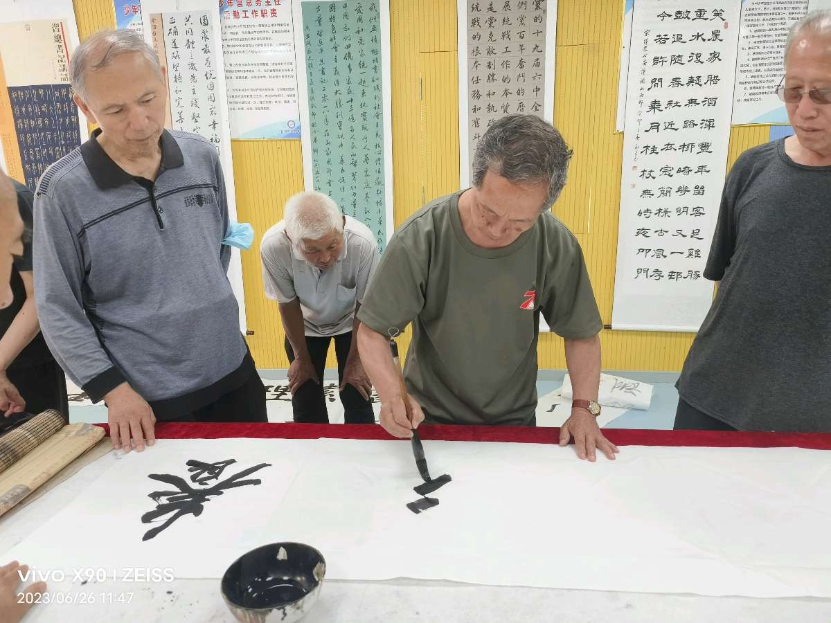 盐湖区金井乡庆“七一”书法展暨书法进校园活动(图7)
