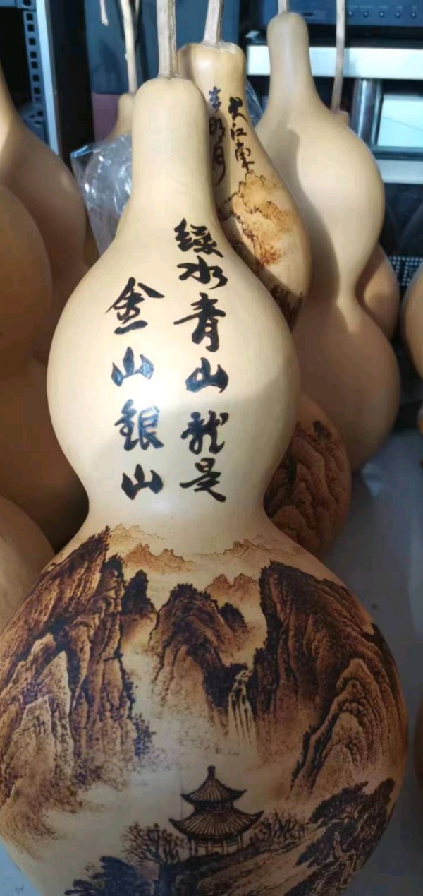 【非遗文化展品】山东茌平季振山‖葫芦烙画精选（图21）
