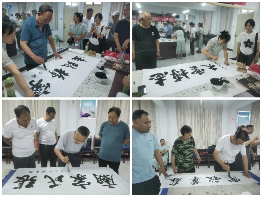 偃师区老年书画家协会送文化之十一走进岳滩暨“军魂·墨韵”迎“八一”书画创作活动隆重举行（图2）
