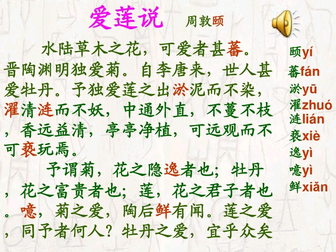 爱玲朗诵【爱莲说】宋*周敦颐（图5）