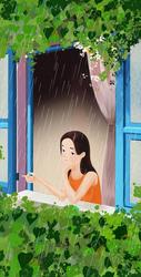 程国良力作/今夜的雨 金牌主播涓涓小溪朗诵（图2）