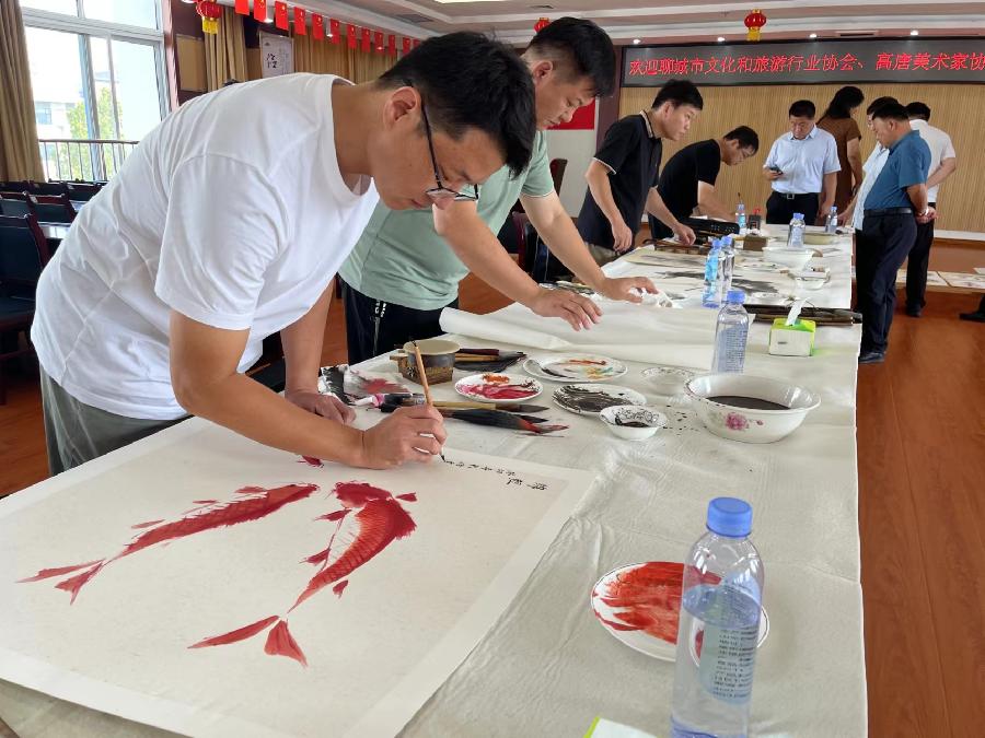 聊城市文化和旅游行业协会联合高唐县美术家协会、正信味业赴市社会福利服务中心开展慰问活动(图7)