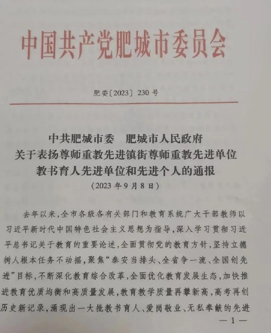 喜报！石横镇荣获“肥城市尊师重教先进镇街”荣誉称号（图3）