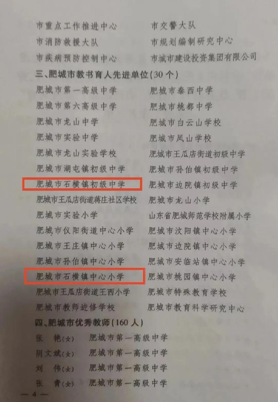 喜报！石横镇荣获“肥城市尊师重教先进镇街”荣誉称号（图5）