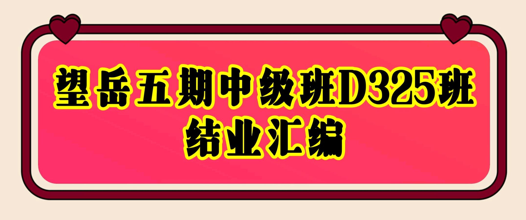 《望岳五期中级班D325班结业汇编》