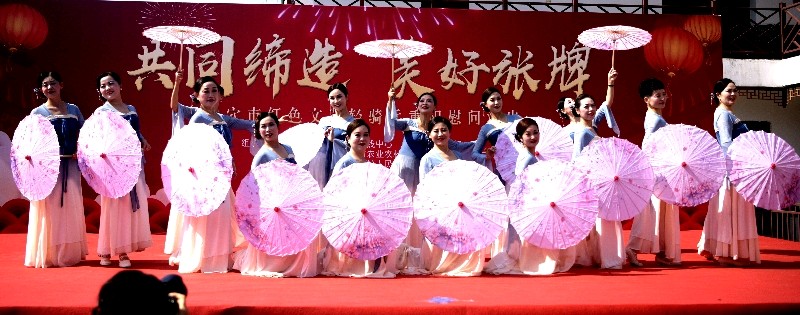 全囯文明村：湖北武穴市梅川村为80名老人送上重阳节贺节大餐（图5）