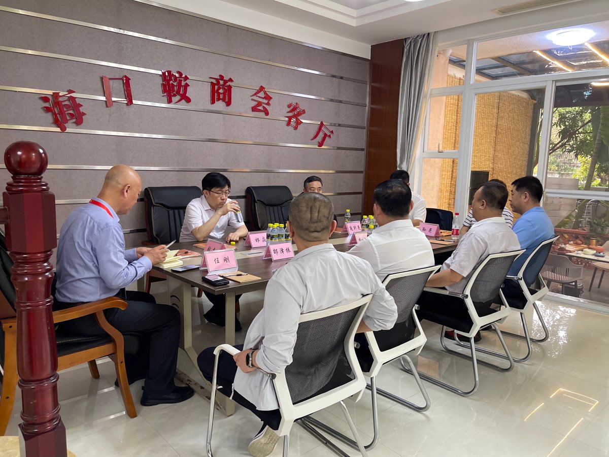 热烈欢迎鞍山市委常委副市长祁焱，商务局局长庞升亮一行前来《海口辽宁鞍山商会筹备委员会》指导工作（图3）
