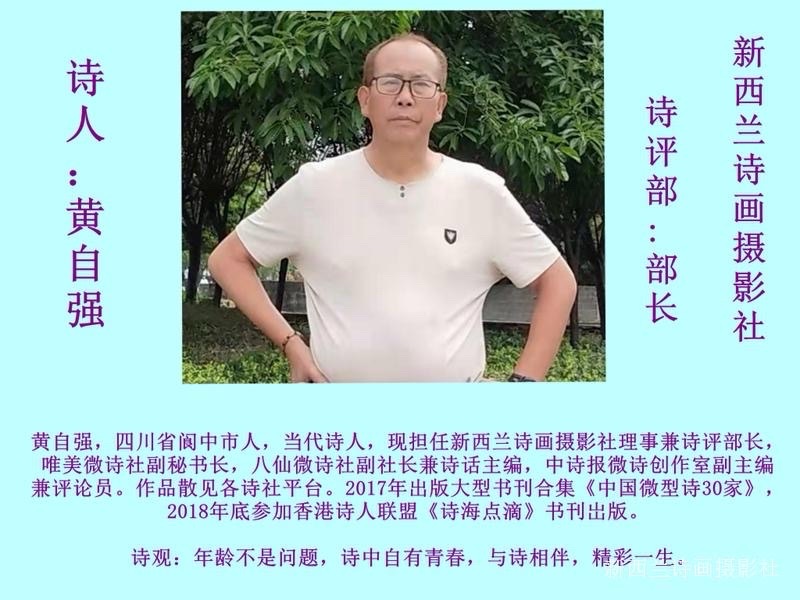 💐㊗️🍷《贺世界诗歌联合总会七周年庆》文：黄自强【新西兰诗画摄影社】世界诗人名人展特刊🌏（图4）