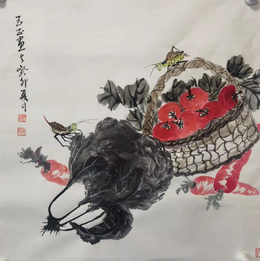 著名画家齐友昌和其得意门生徐玉正（图75）