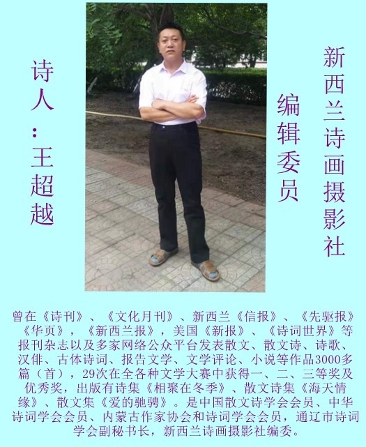 💐㊗️🍷《贺世界诗歌联合总会七周年庆》文：王超越【新西兰诗画摄影社】世界诗人名人展特刊🌏（图4）