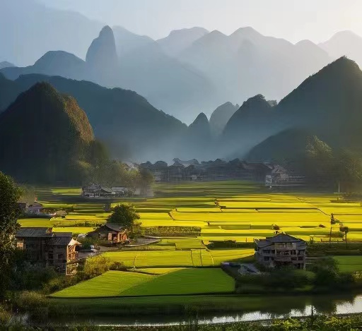 山村秋景（图2）