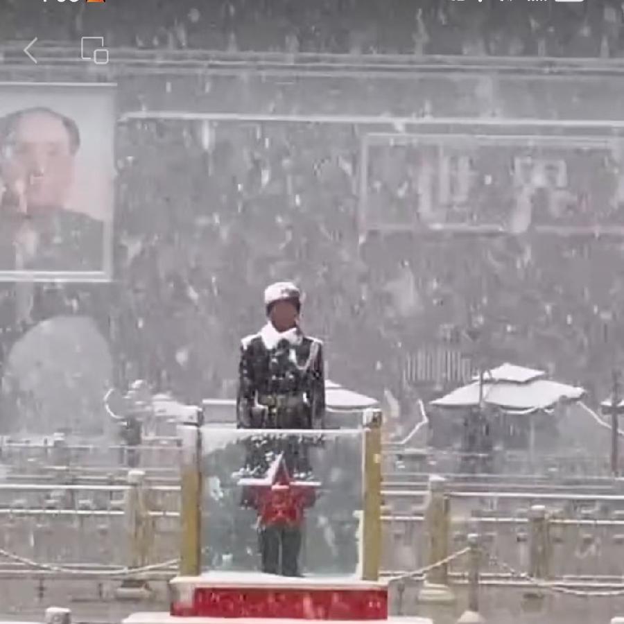 ［双调·大德歌］金水桥头雪中哨位速描（文/许碧霞）……莲叶之珠文学社（图3）