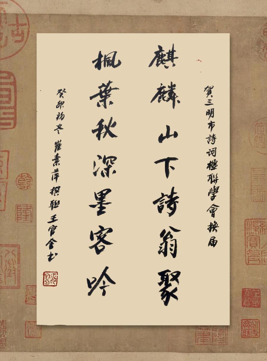 三明诗词楹联学会二代会贺联书法作品展(二)(图17)