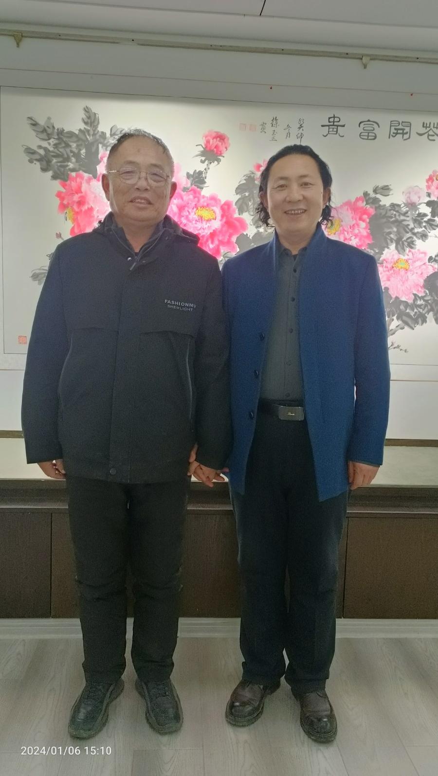 泰安市文联副主席孙黎携美协一行莅临肥城参观指导徐玉正画展（图5）