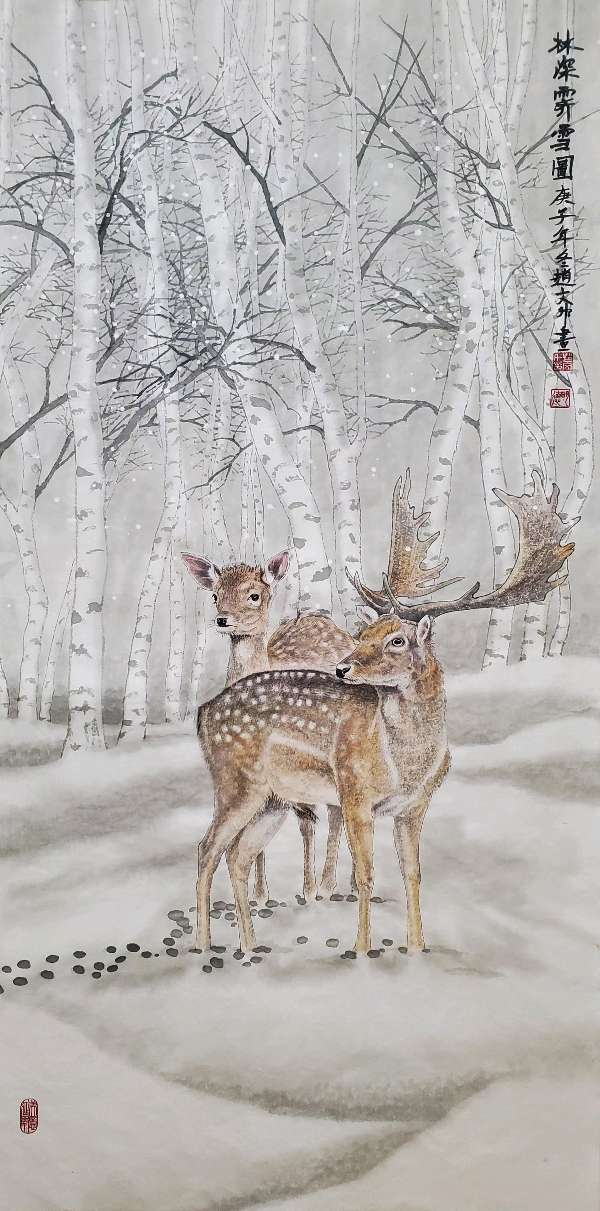 明德小寒诗画作品