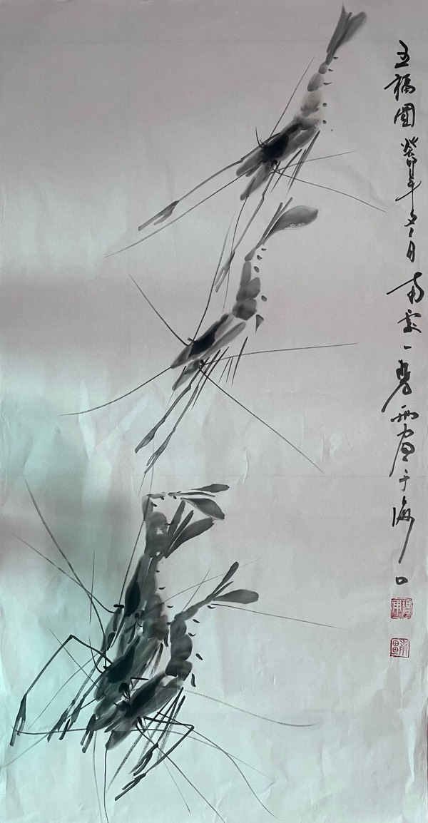 都市头条书画专栏‖赋王石白雨虾——尹玉峰（图4）